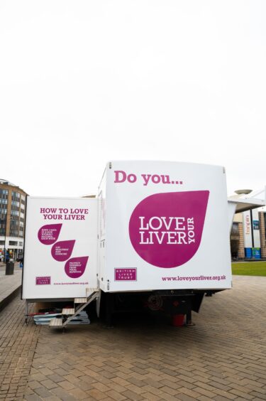  The 'Love Your Liver' mobile screening roadshow.