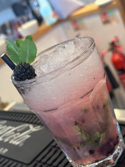 The blueberry mojito from Luca's Kitchen, Dunfermline.