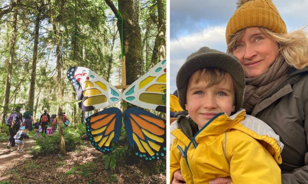 Mel Ibbotson, with son David, created Wildhood to give children and their parents the festival experience. Image: Mel Ibbotson.
