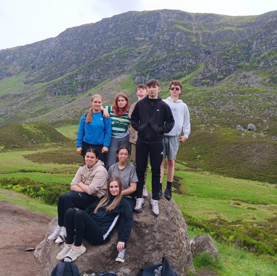 The Angus LEAP class were proud to have completed their climb.