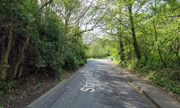 Part of Oakley cycle path in Fife.