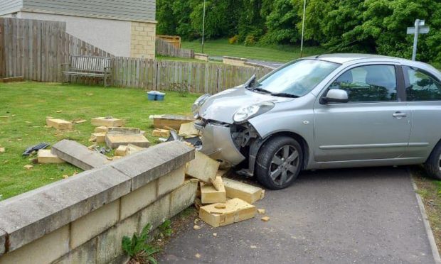 The crash on Old Glamis Road. Image: Supplied