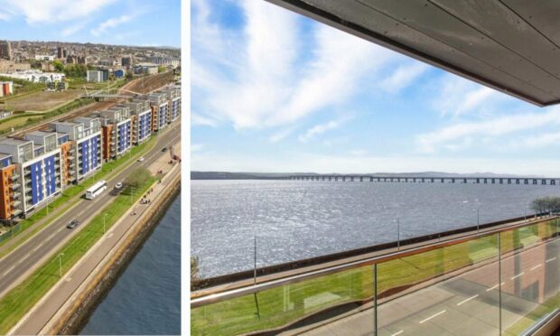 The flat has one of the city's best views of the Tay Bridge. Image: Thorntons