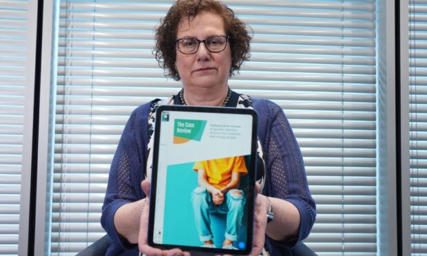 Dr Hilary Cass with her report reviewing gender care for under 18s