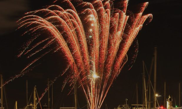 Ruth Vance's photograph of Anstruther fireworks won a competition to celebrate Levenmouth rail link opening