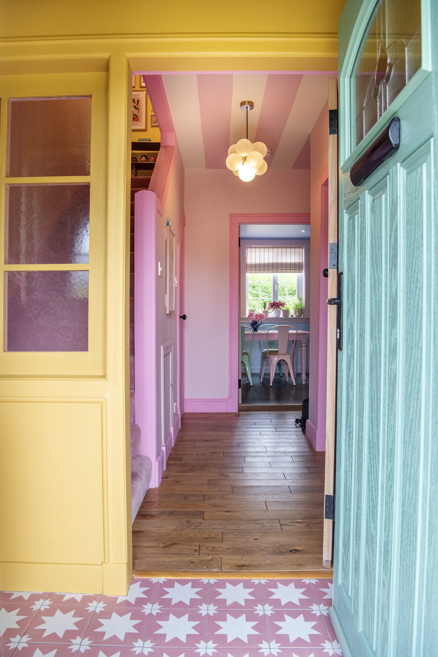 Every room in the Pink House features the colour pink, including the hallway