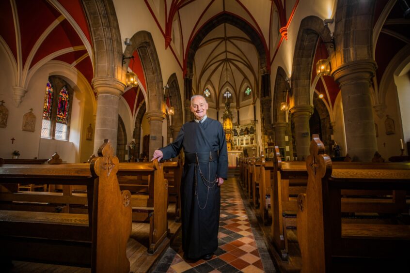 Father James MacManus inside St Mary's Monastery on Kinnoull Hill in Perth. Image: Steve MacDougall.