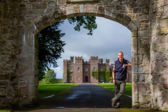 Brian Cunningham at entrance to Scone Palace