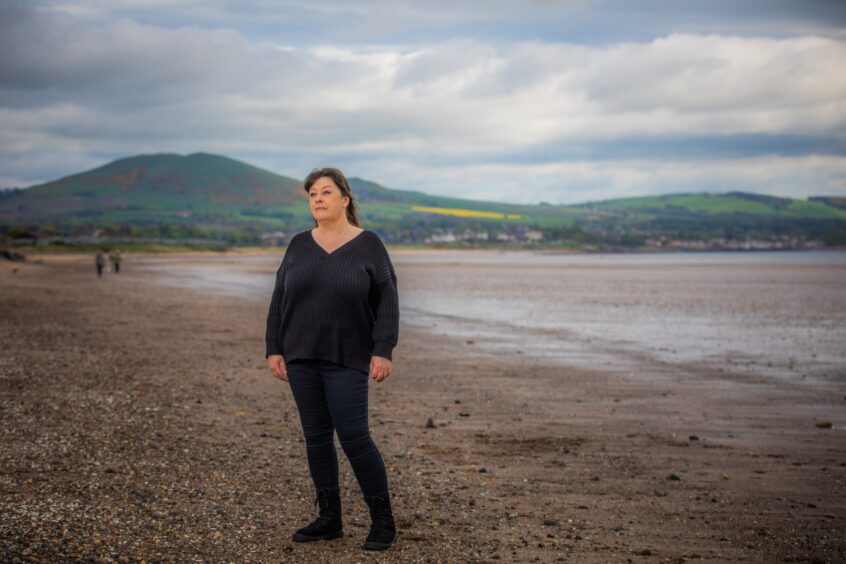 Teresa Watson, chair of Leven Community Council, on Leven beach ahead of the Levenmouth rail link opening