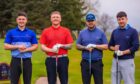 The Carnegie Fuels team of (from left) Rhys Bailey, Kyllum Wilkinson, Dylan Carnegie and Kevin Whitecross ready to tee off.