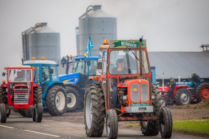 Charity Angus vintage tractor run sets off.