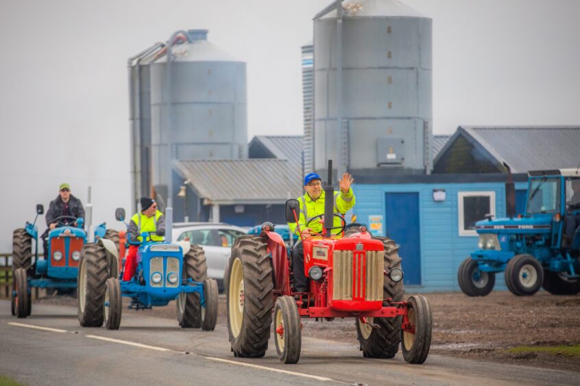 Charity tractor run around Angus for MND.