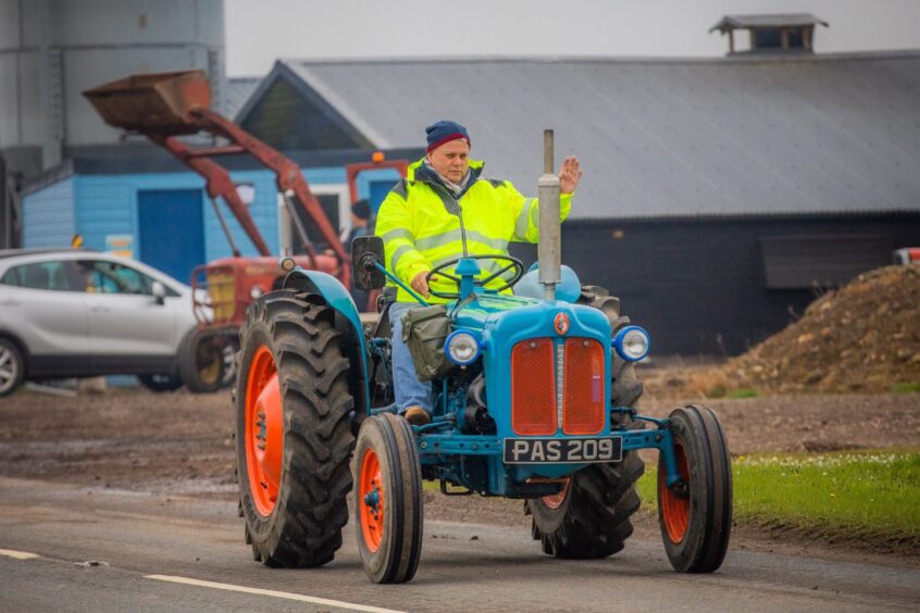Vintage Angus tractor run for MND