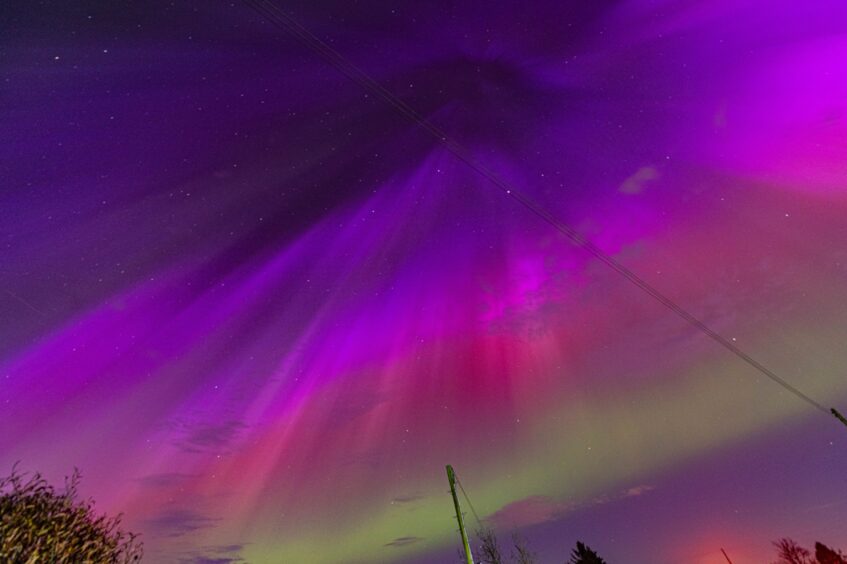 Northern Lights across Tayside adn Fife