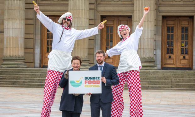 Councillors Heather Anderson and Steven Rome launched the Dundee Food and Drink Festival line-up in Dundee's City Square,