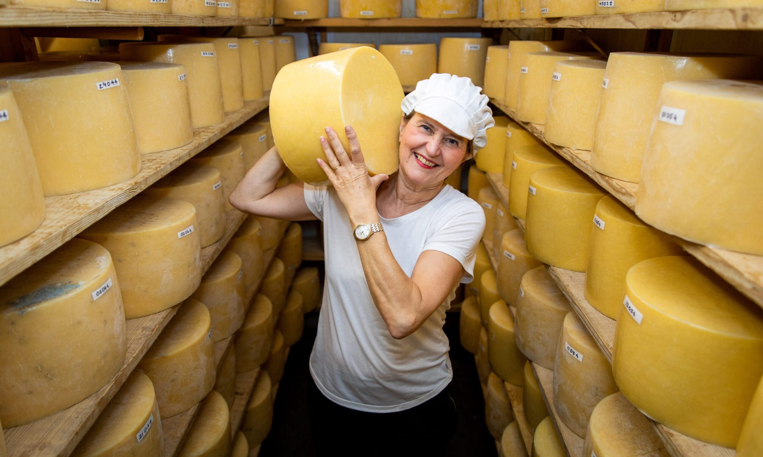 Jane Stewart of St Andrews Farmhouse Cheese and her family create award-winning cheese at their farm in Fife. Image: Steve Brown/DC Thomson