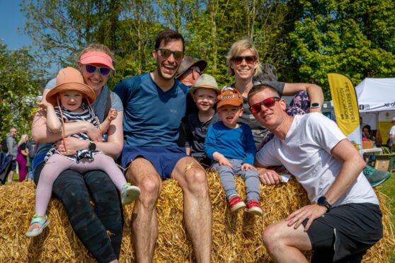 Lara (2), Pim (3) and Kit (22 months) from Guardbridge and The Cotswalds and Netherlands with their families at Fife Show. Image: Steve Brown/DC Thomson