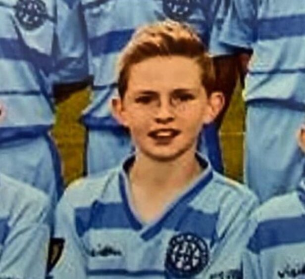 Fotheringham during his very early days at Forth Valley Football Academy
