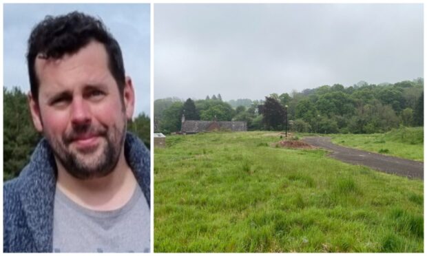 Seamus Farren and the site of the refused Aldi at Perth' sNecessity Brae.