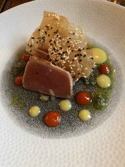 Seared tuna at The Coorie Inn, Muthill.