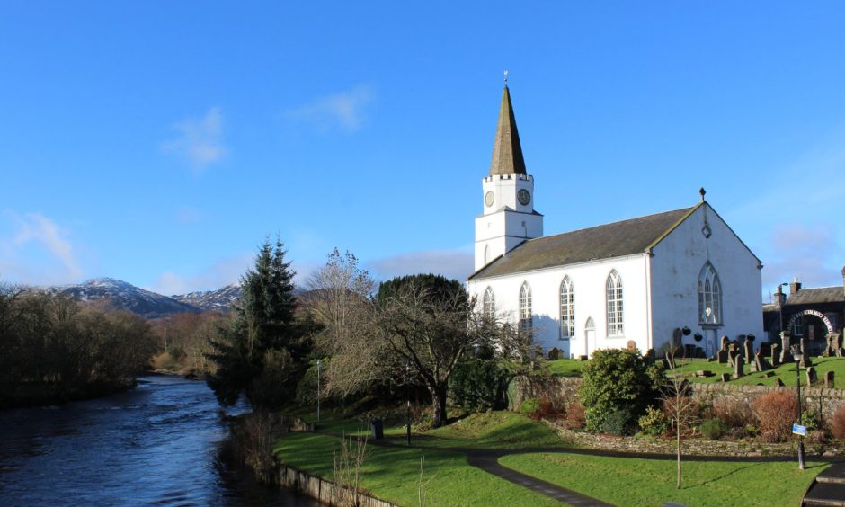 The White Church situated next to the river.