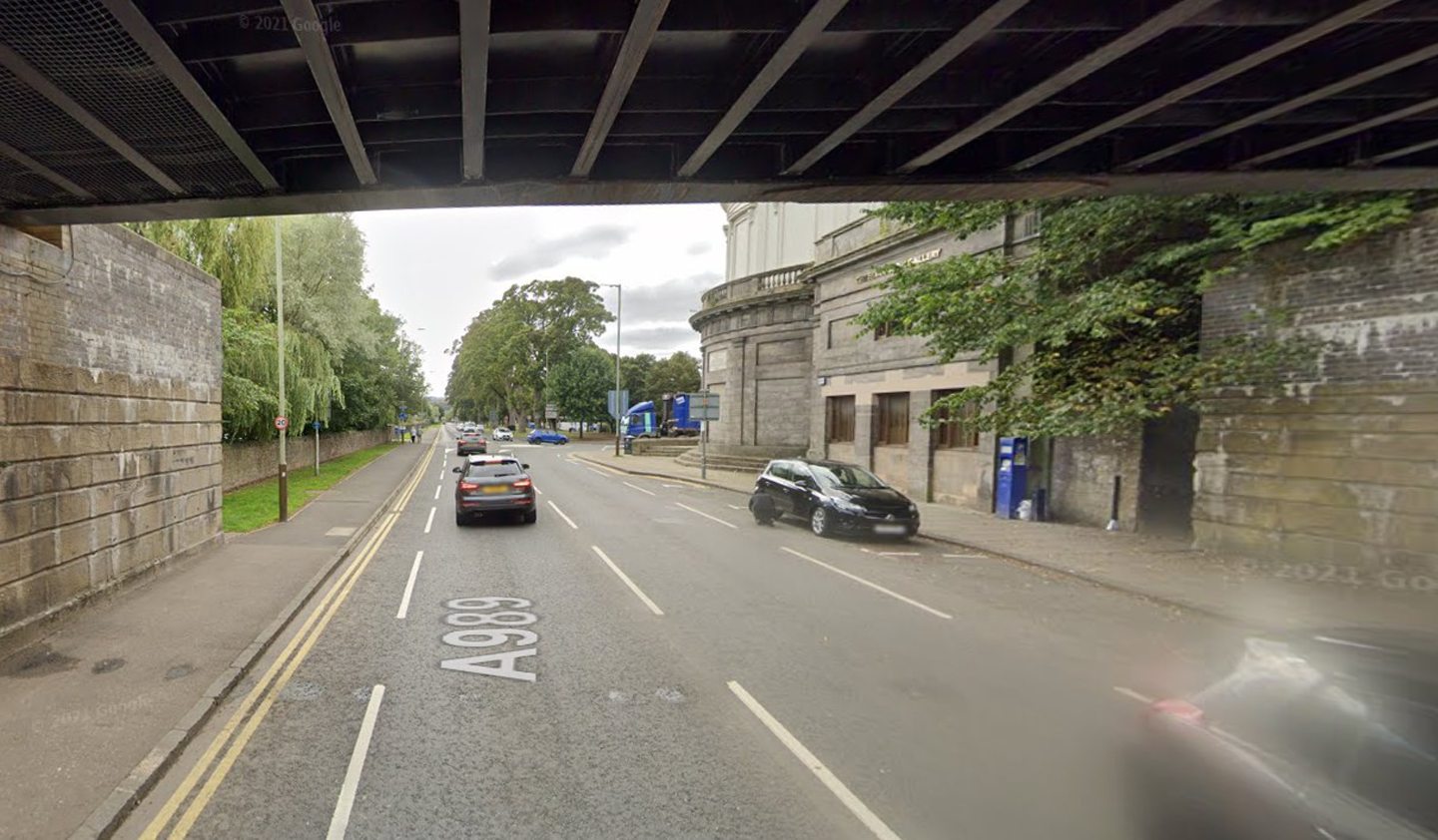 Perth's Tay Street, south of the railway line