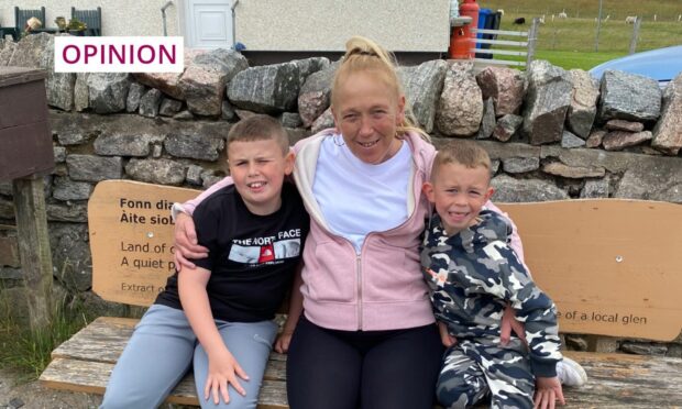 Alasdair's mum Wendy, with her grandsons. Image: Supplied