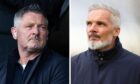 Tony Docherty and Jim Goodwin will go head to head in next season's Dundee derbies. Images: SNS.
