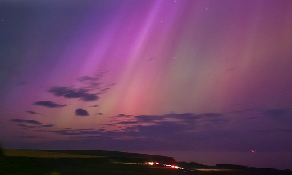 Northern Lights above Victoria Park in Arbroath.