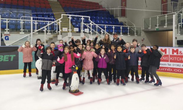 Pupils from Victoria Primary School in Dundee taking part in the programme. Image: Ice Dundee