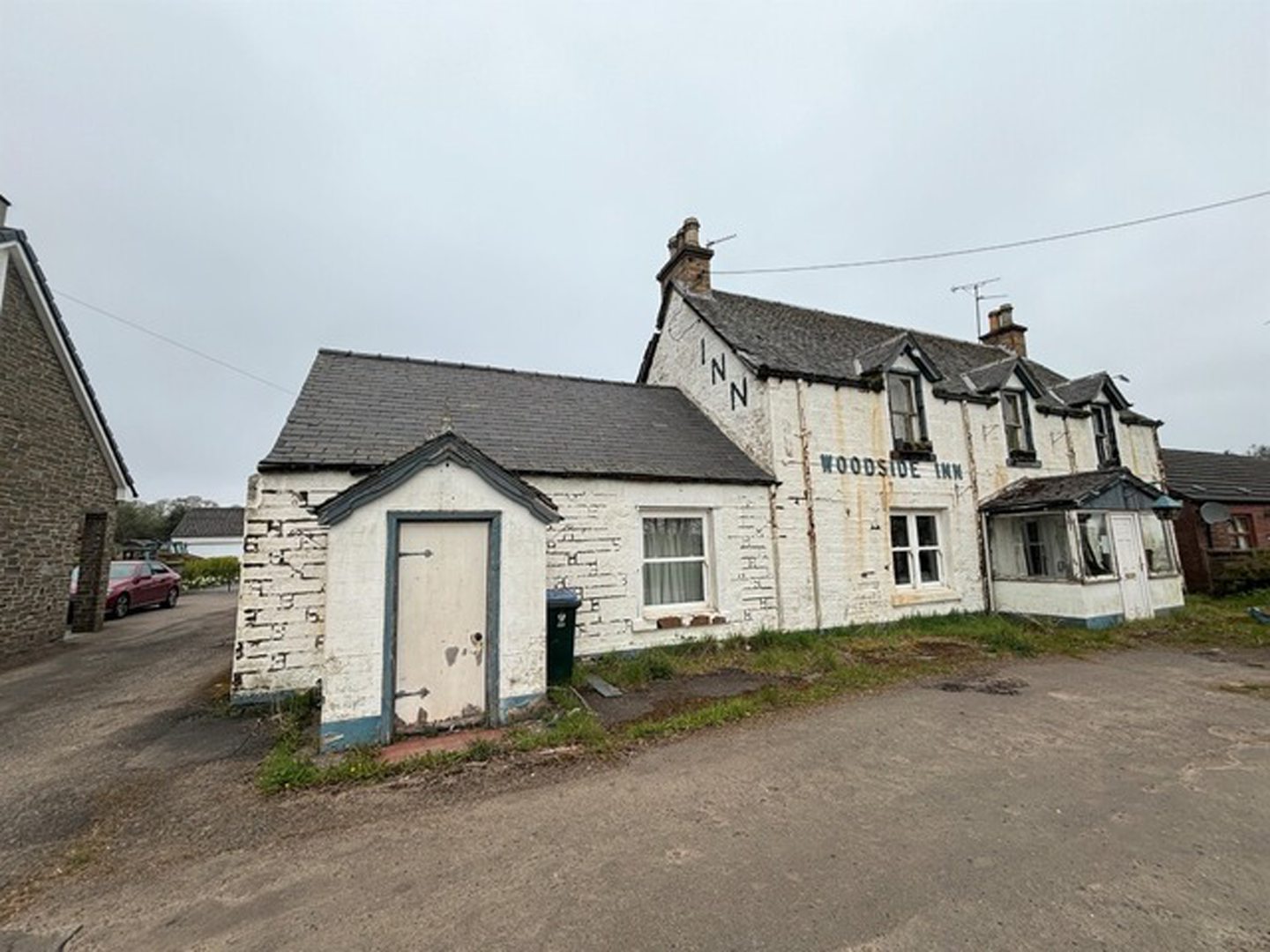 The exterior of the former inn.