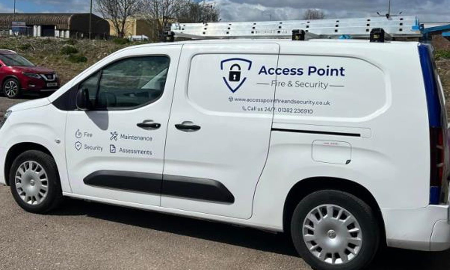 Matthew Nicoll's Access Point Fire and Security van.