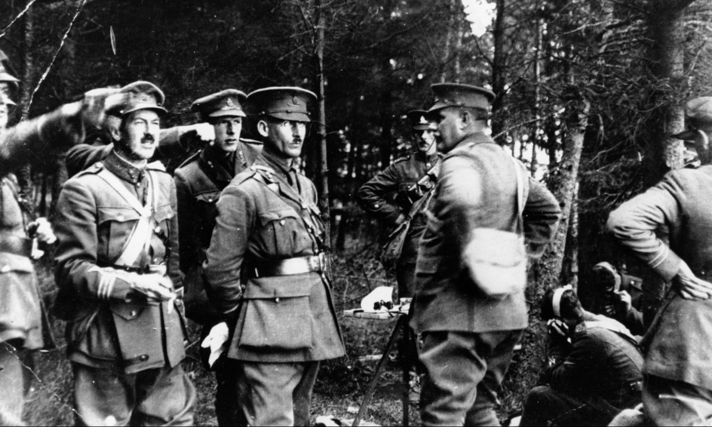 First World War soldiers at Edzell Muir in a photo held by Angus Archives. Image: Angus Archives