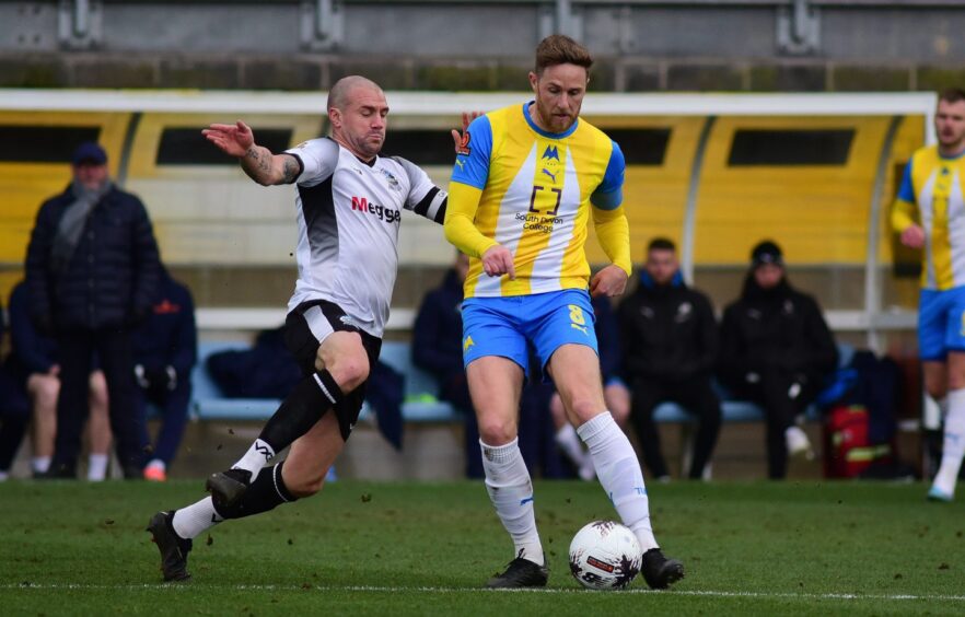 James Dunne playing for Dover Athletic. 