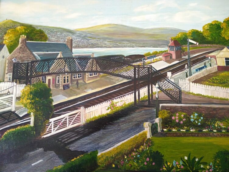 Helen Wallace painted a picture of Newport East before the station closed in 1969. 