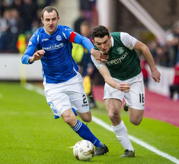 Dave Mackay trying to keep up with John McGinn.