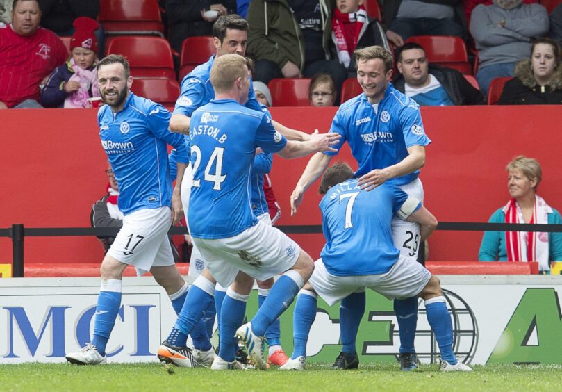 Chris Kane scored his first St Johnstone goal on the last day of the season at Aberdeen - helping the club qualify for the Europa League.