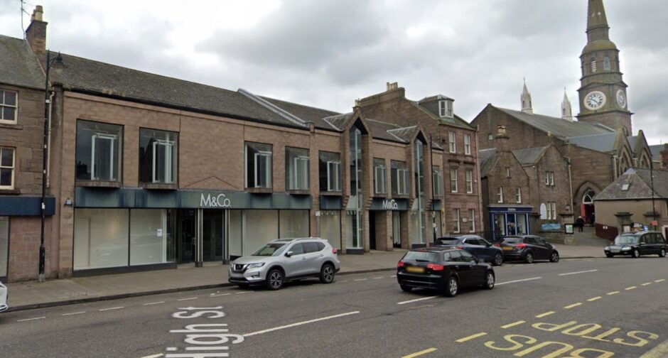 Former Forfar M&Co premises.