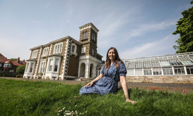 Property developer Jennifer Olivier outside Broomhall House. Image: Mhairi Edwards/DC Thomson