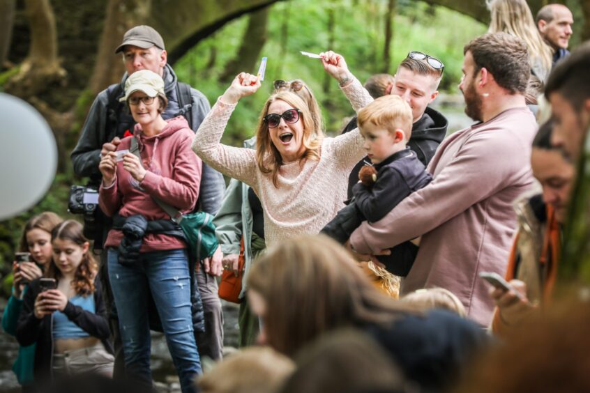 Barry Mill family duck race event in Angus.