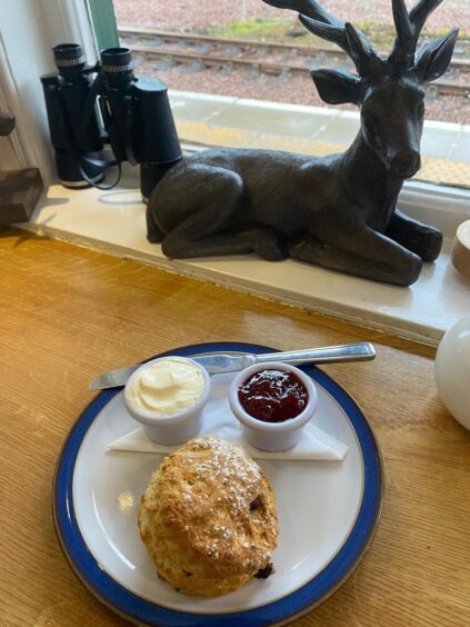 The huge scones from Rannoch Station Tearoom. 