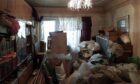 Example of hoarding disorder in a room