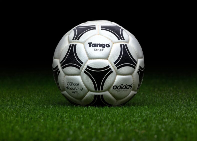 The official adidas World Cup ball, which cost £8.95 from David Low 