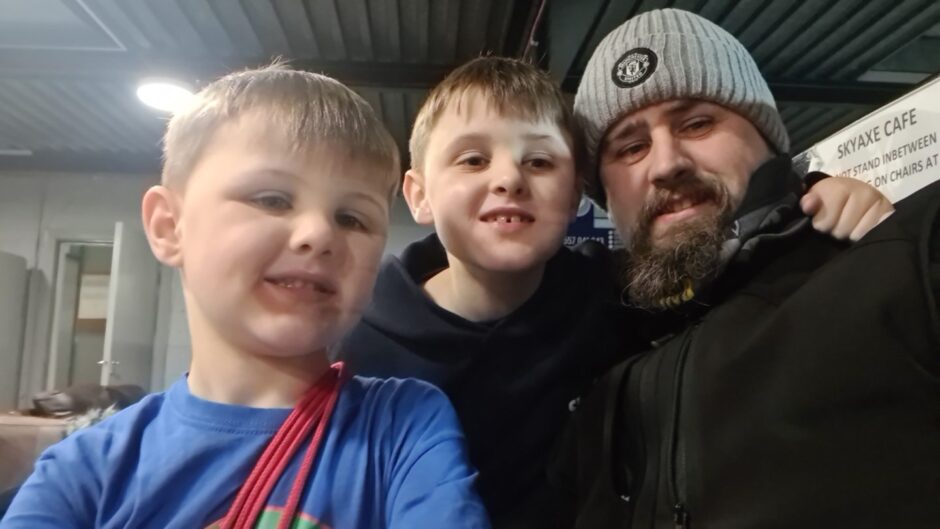Dundee dad Steven with his two sons