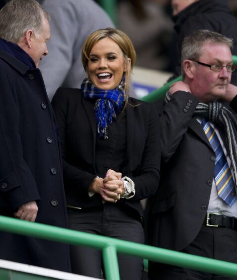 Maria Fowler at Easter Road to watch Lee Croft play for St Johnstone. 