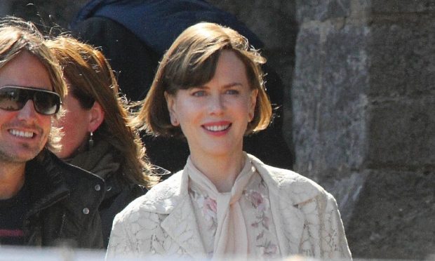 Nicole Kidman is joined by husband Keith Urban in St Monans.