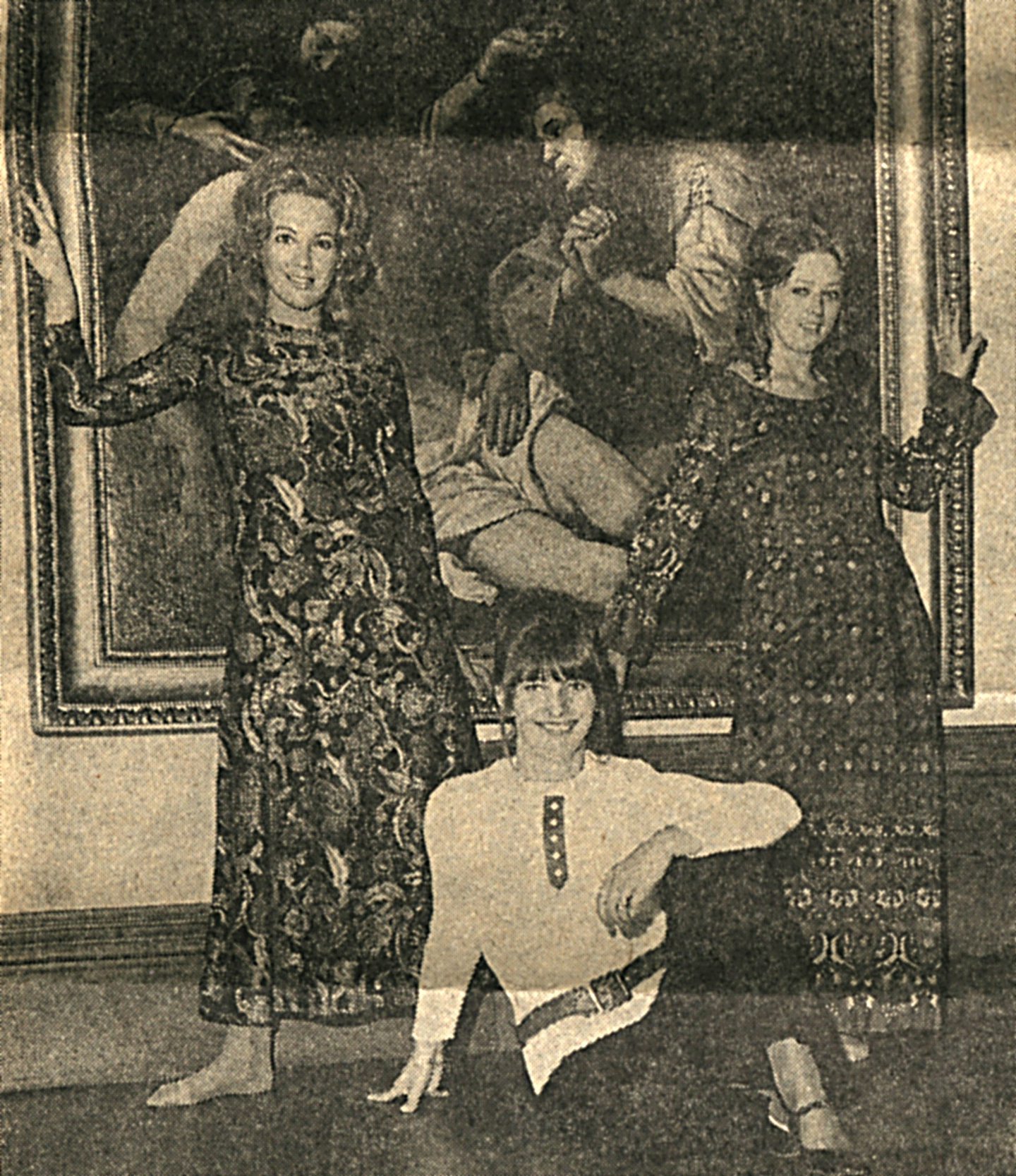 Linda, Irene and Carol show off the fashions available in 1971. 