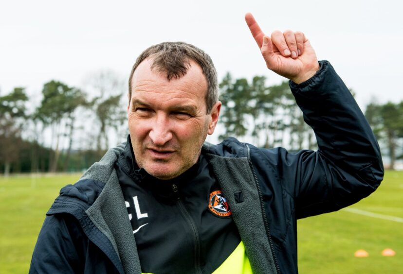 Csaba Laszlo makes his point during an underwhelming spell as Dundee United boss