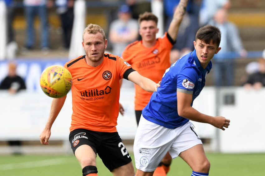 Christoph Rabitsch, left, in action for the Tangerines