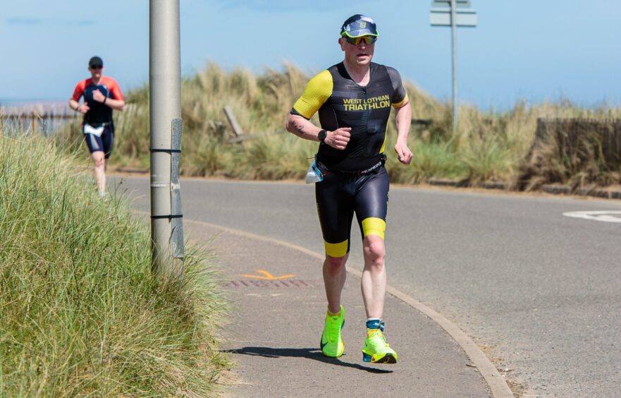 Montrose triathlete nears the finish at ninth town event.